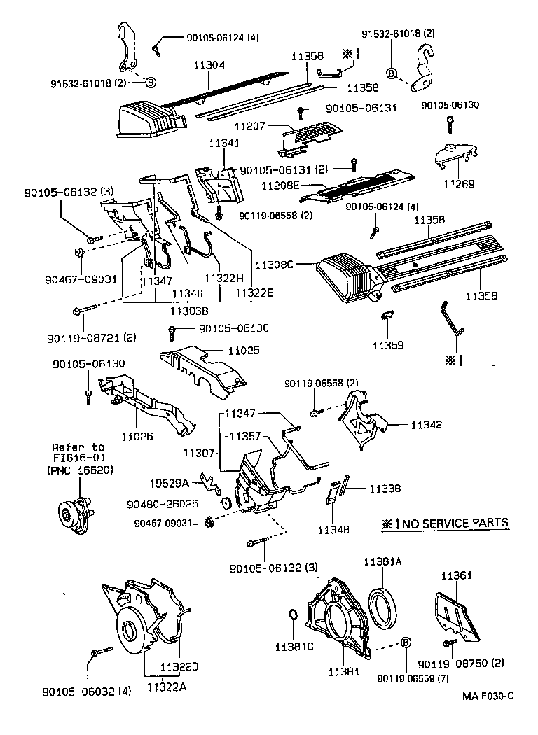 11303-46020 COVER SUB-ASSY, TIMING BELT, NO.2 product image