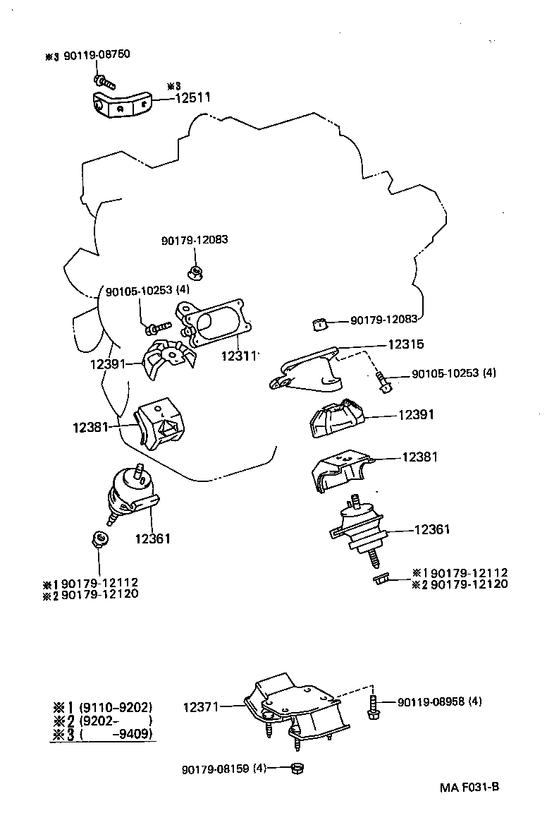 12361-50070 INSULATOR, ENGINE MOUNTING, FRONT product image
