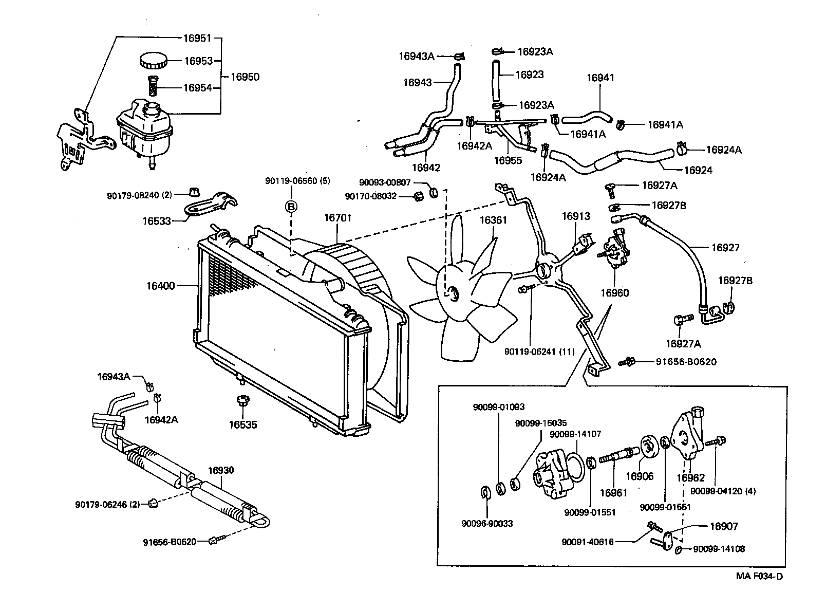 16028-46010 PIPE SUB-ASSY, TURBO WATER, NO.2 product image