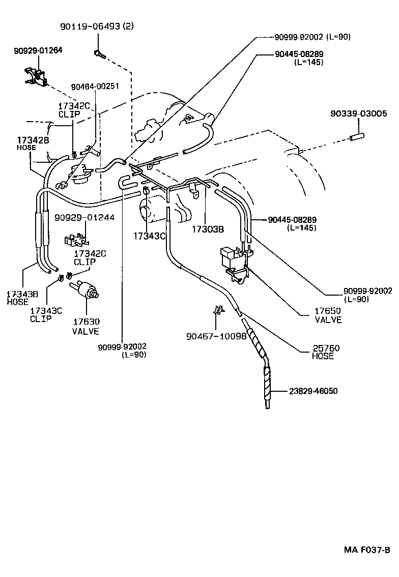 17341-46100 HOSE, NO.1(FOR IDLE-UP) product image