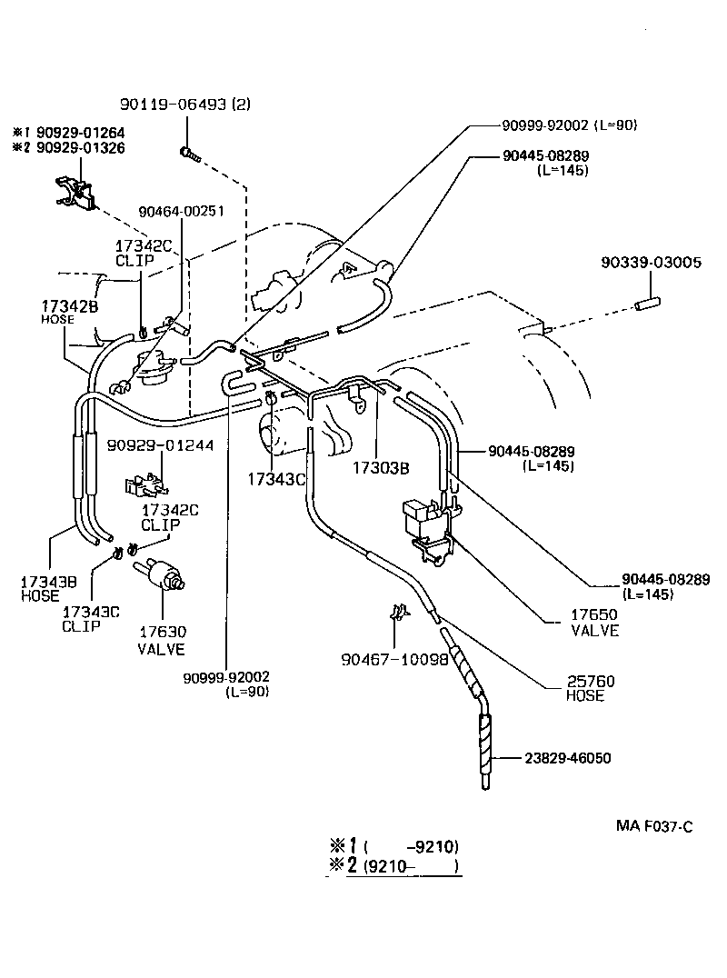 17303-50040 PIPE SUB-ASSY, AIR, NO.1 product image