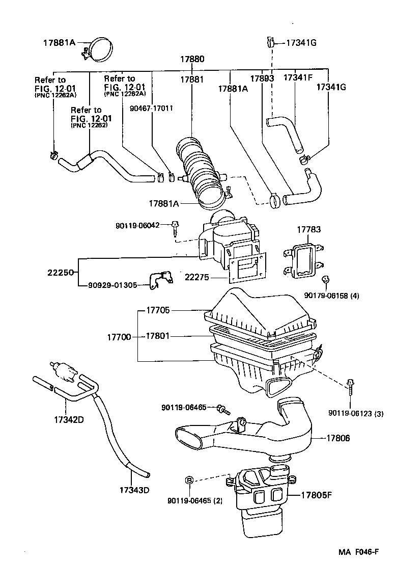 17880-62060 HOSE ASSY, AIR CLEANER product image