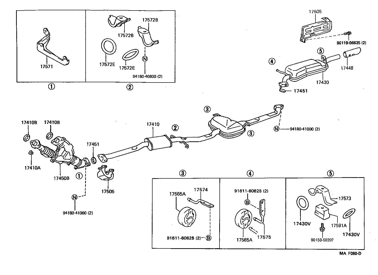 17430-46120 PIPE ASSY, EXHAUST, TAIL product image