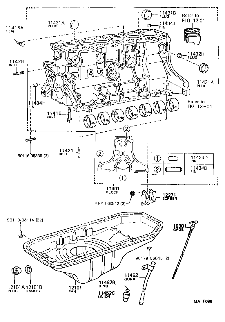 11401-59467 BLOCK SUB-ASSY, CYLINDER product image