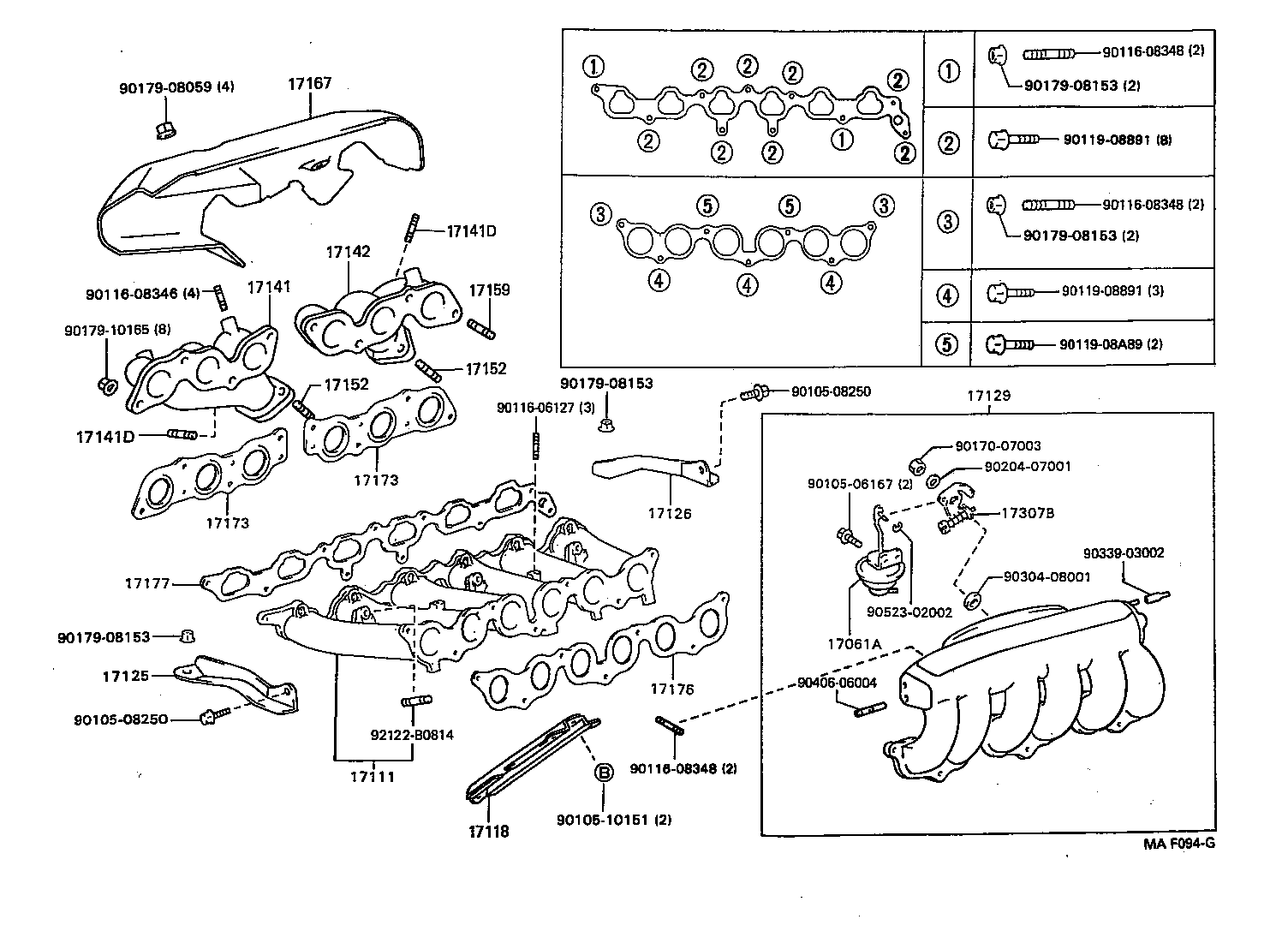 17167-50060 INSULATOR, EXHAUST MANIFOLD HEAT, NO.1 product image