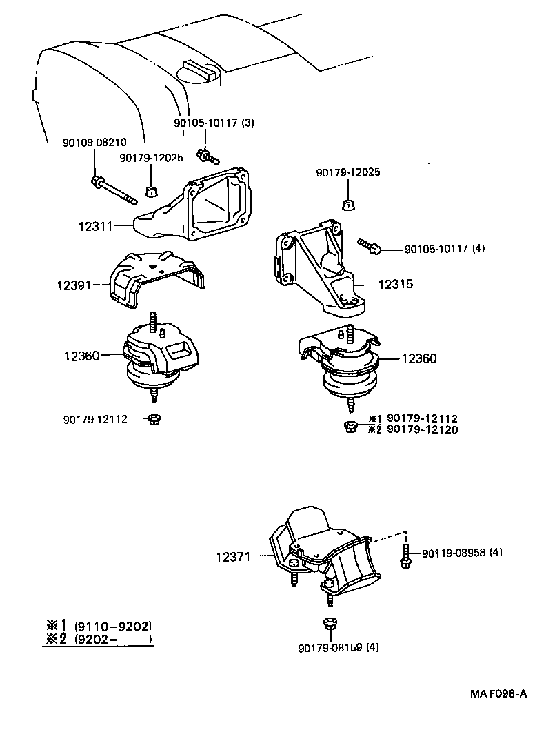 12361-50070 INSULATOR, ENGINE MOUNTING, FRONT product image