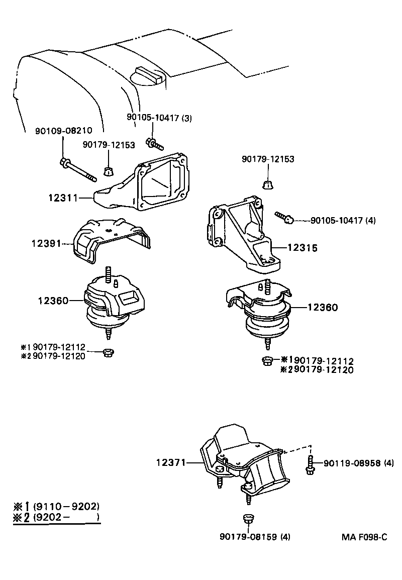 12360-46130 INSULATOR ASSY, ENGINE MOUNTING, FRONT product image