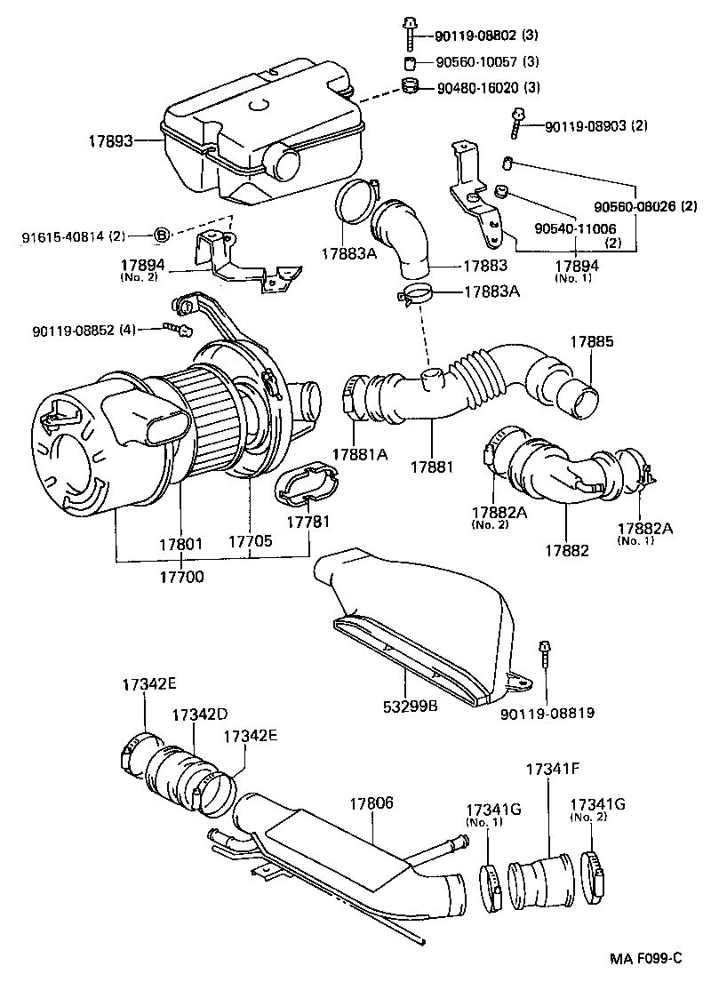 17875-50050 PIPE, INTAKE AIR CONNECTOR product image