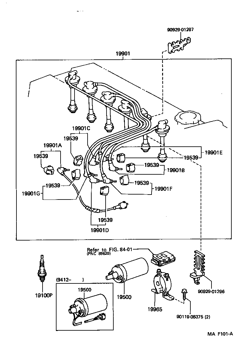 90919-15313 CORD, SPARK PLUG RESISTIVE, NO.3 product image