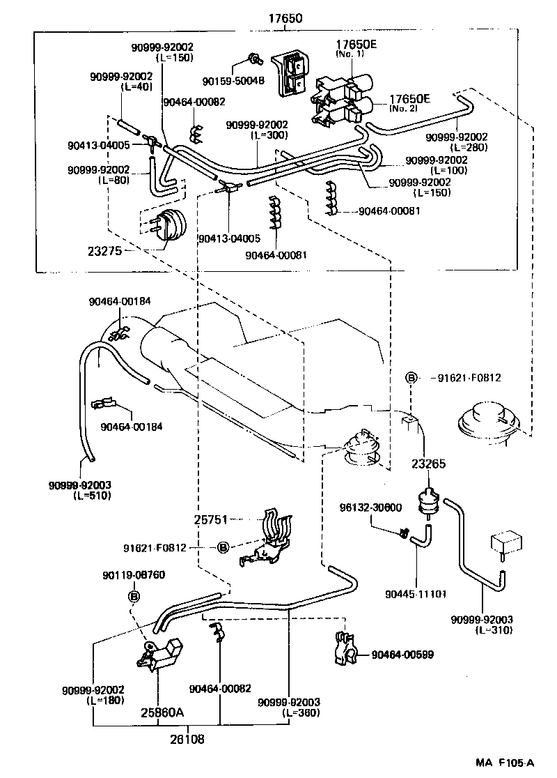 17341-70221 HOSE, NO.1(FOR IDLE-UP) product image
