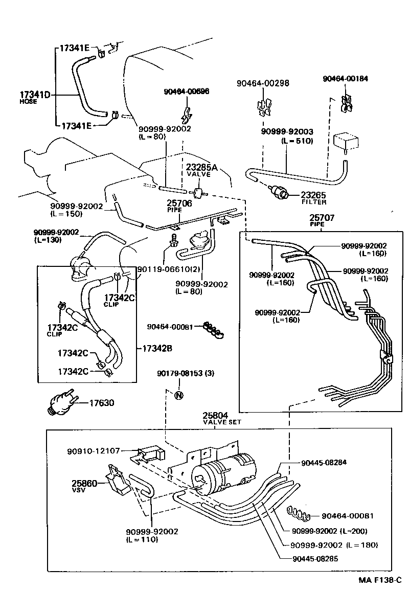17303-50040 PIPE SUB-ASSY, AIR, NO.1 product image