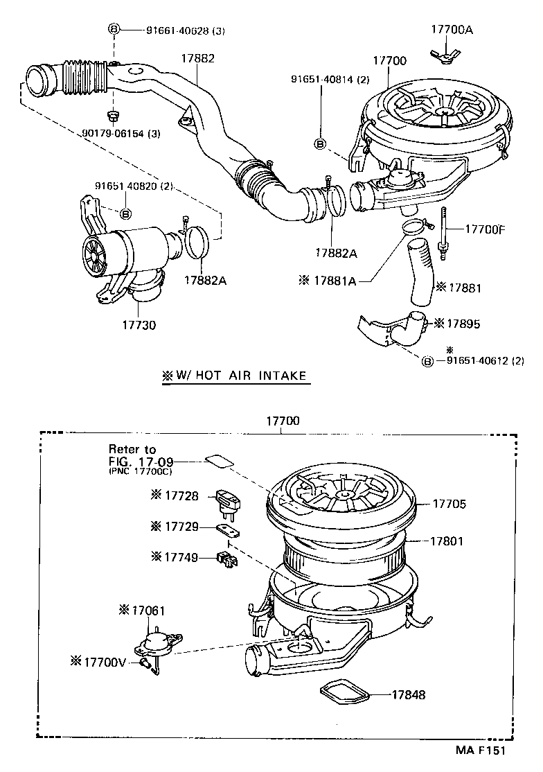 17705-46090 CAP SUB-ASSY, AIR CLEANER product image