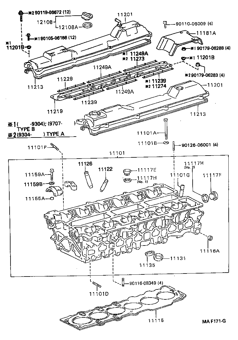 11101-49345 HEAD SUB-ASSY, CYLINDER product image