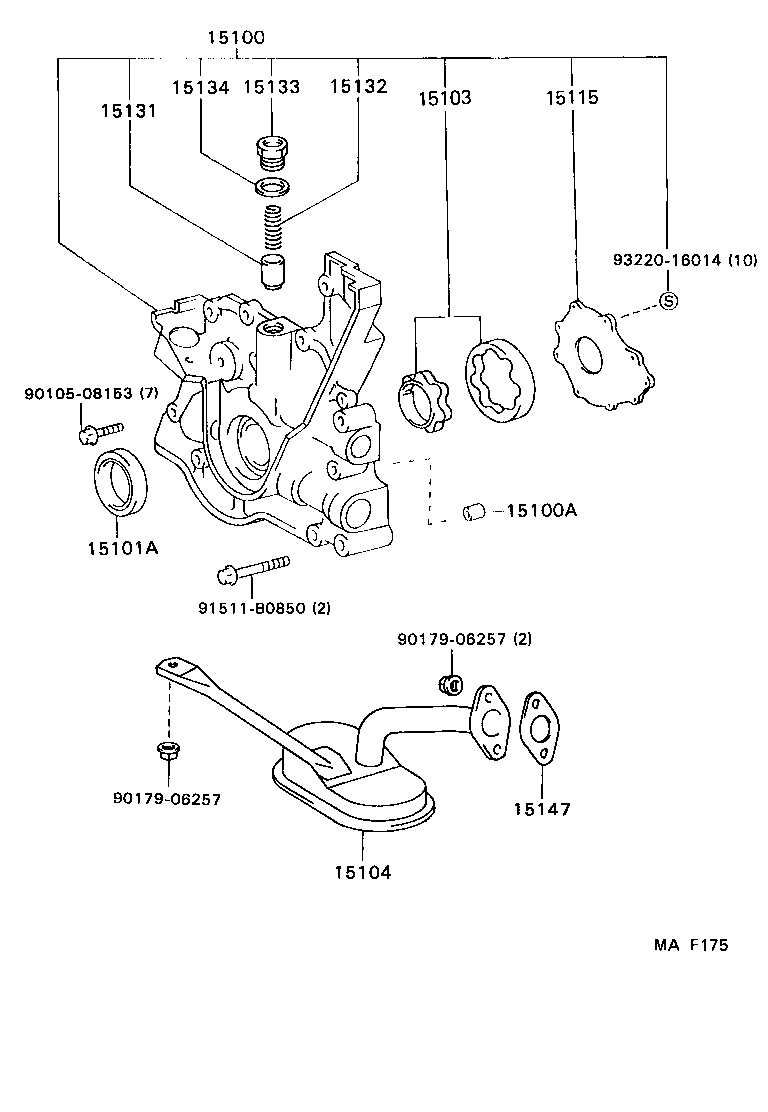 15104-46060 STRAINER SUB-ASSY, OIL product image