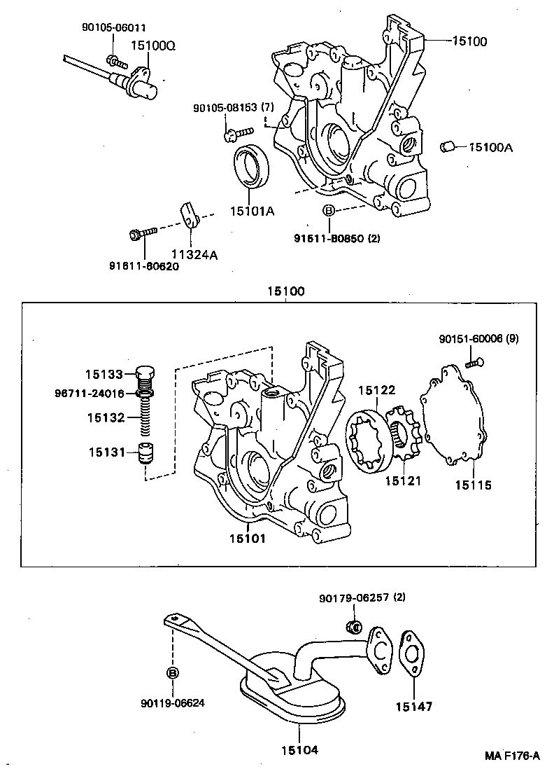 15101-46050 BODY SUB-ASSY, OIL PUMP product image
