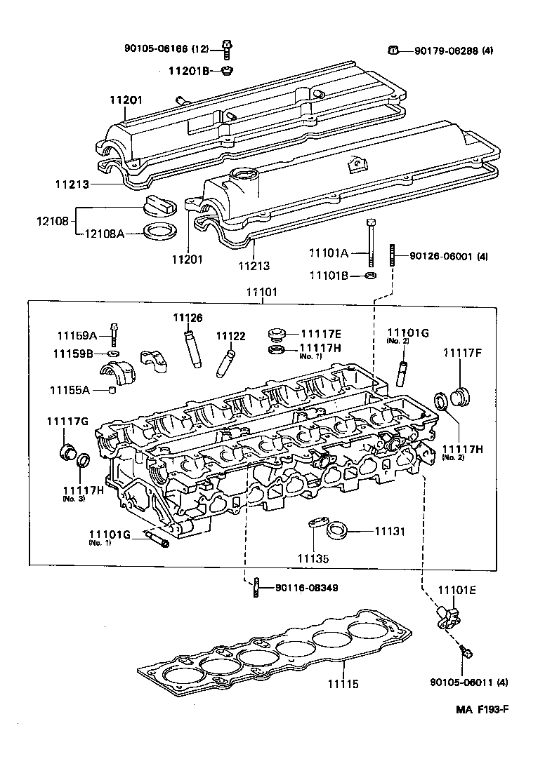 11101-49345 HEAD SUB-ASSY, CYLINDER product image