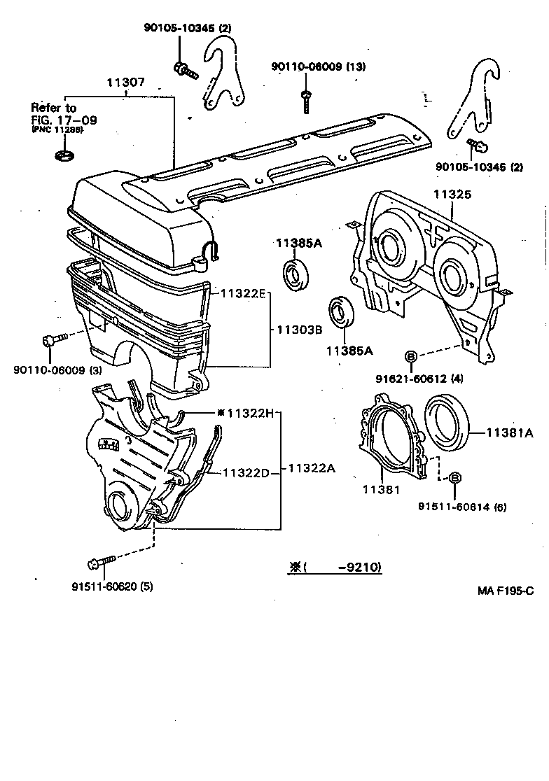 11303-46020 COVER SUB-ASSY, TIMING BELT, NO.2 product image