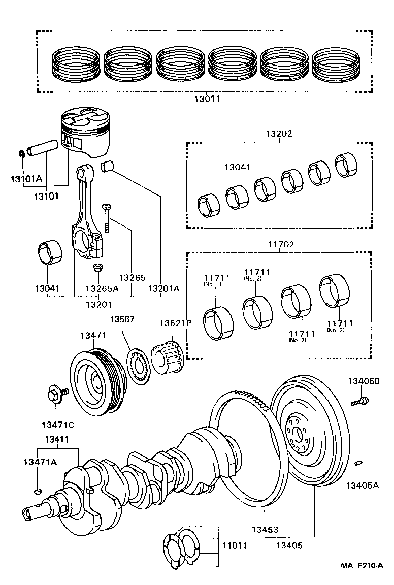 13103-74140 PISTON SUB-ASSY, W/PIN product image