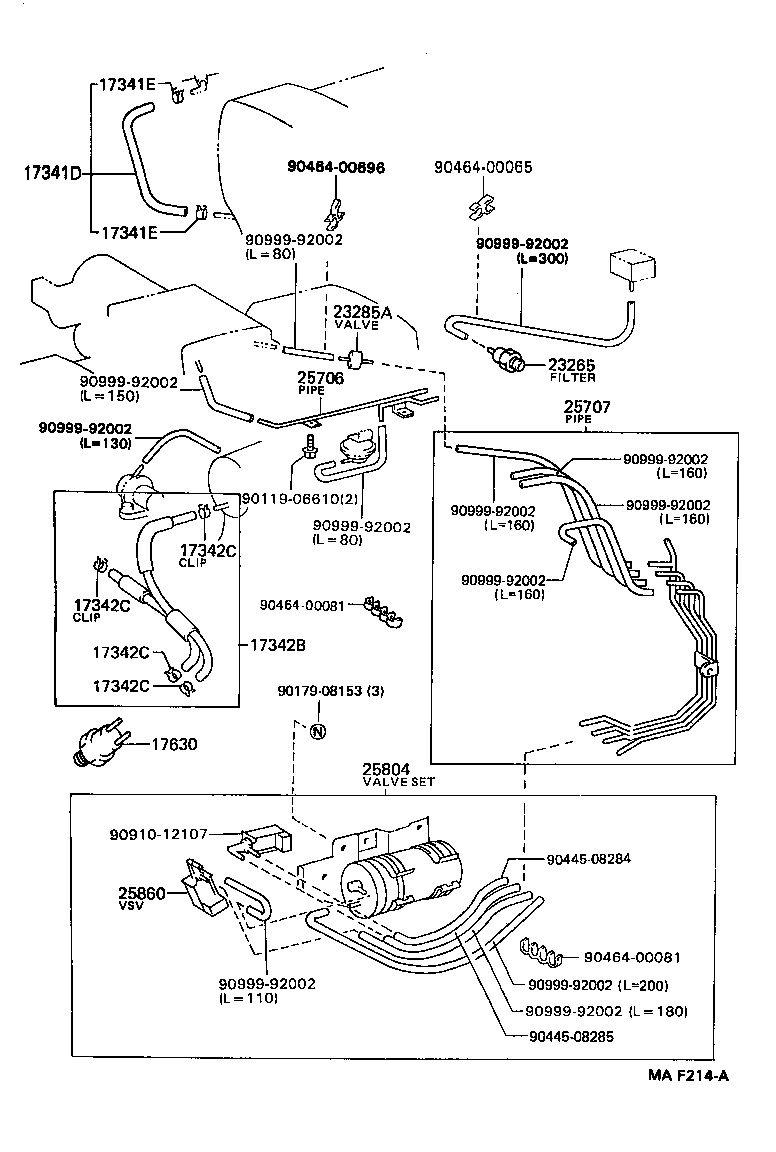 17345-74040 HOSE, NO.5(FOR IDLE-UP) product image