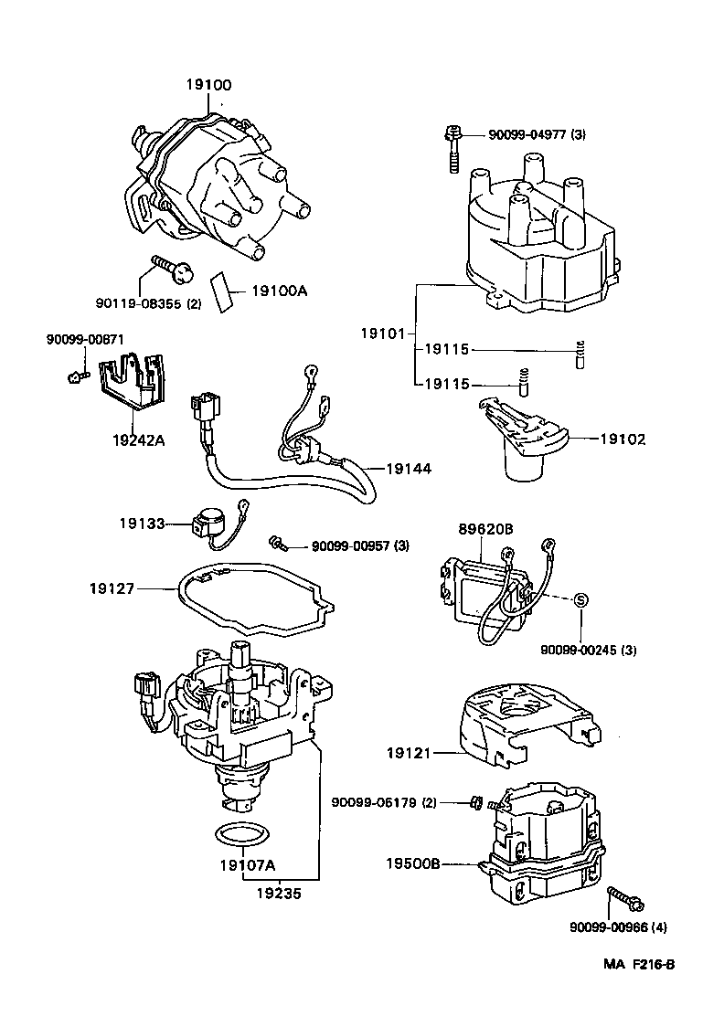 19020-11390 DISTRIBUTOR ASSY product image