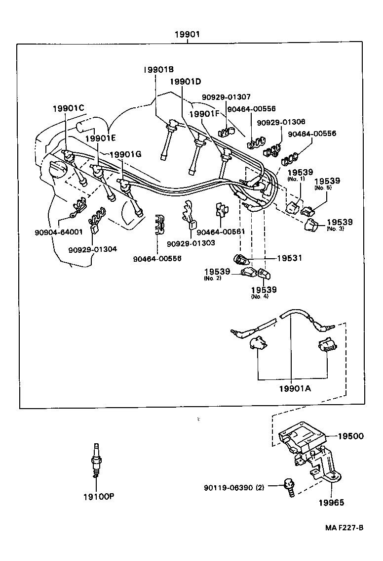 19590-62050 CORD, COIL RESISTIVE product image