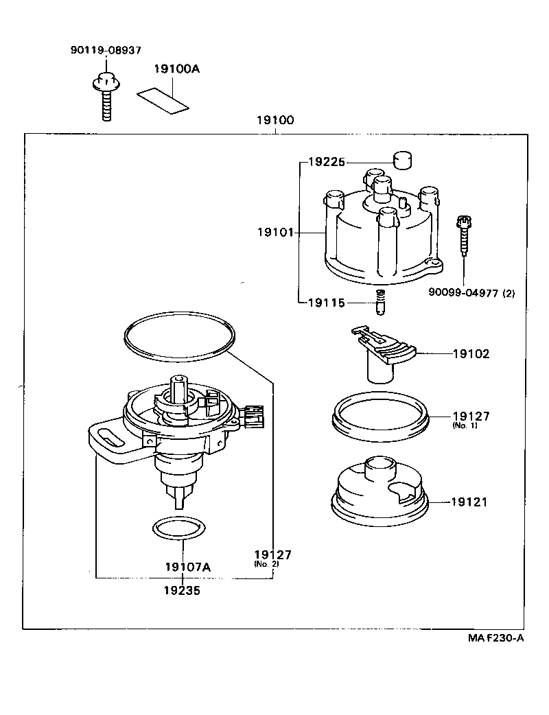 19100-74080 DISTRIBUTOR ASSY product image