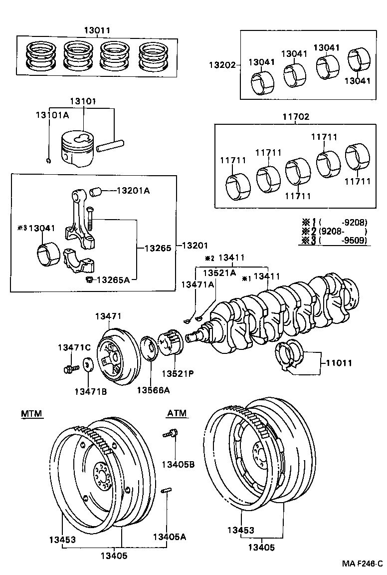 90105-10359 BOLT, FLYWHEEL SETTING product image
