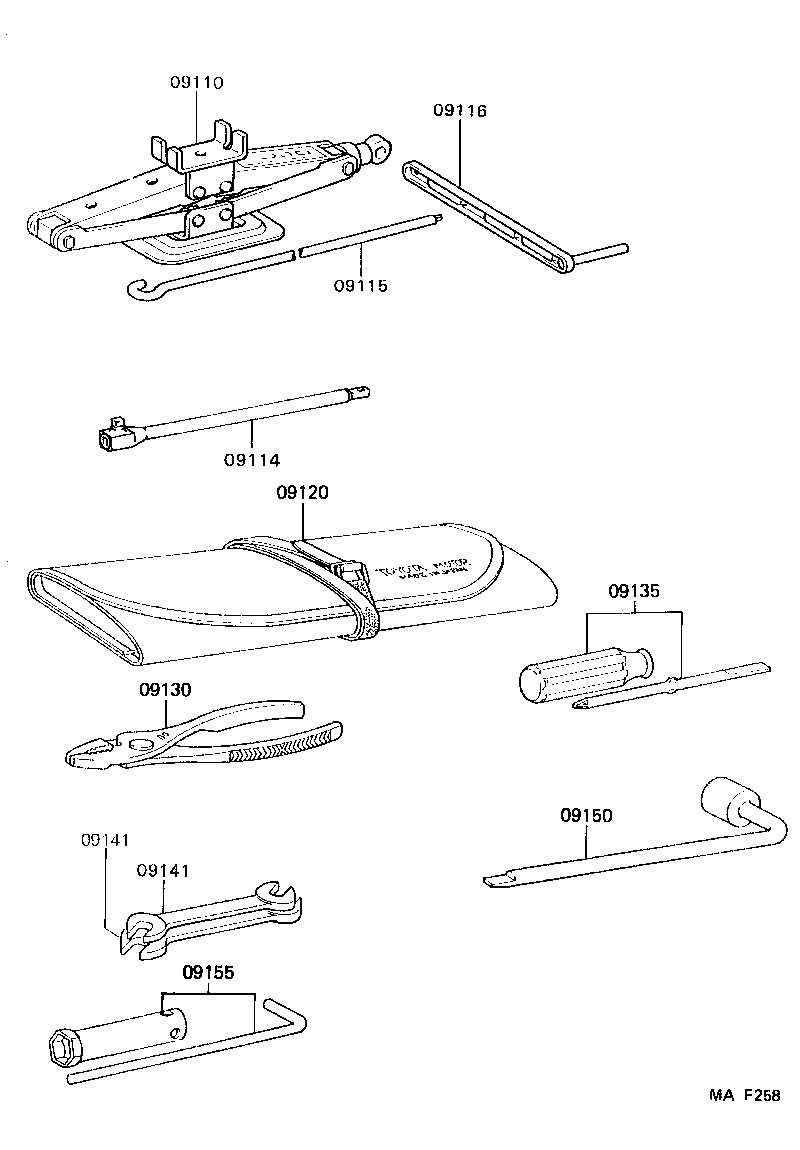 09114-28010 EXTENSION SUB-ASSY, JACK HANDLE product image