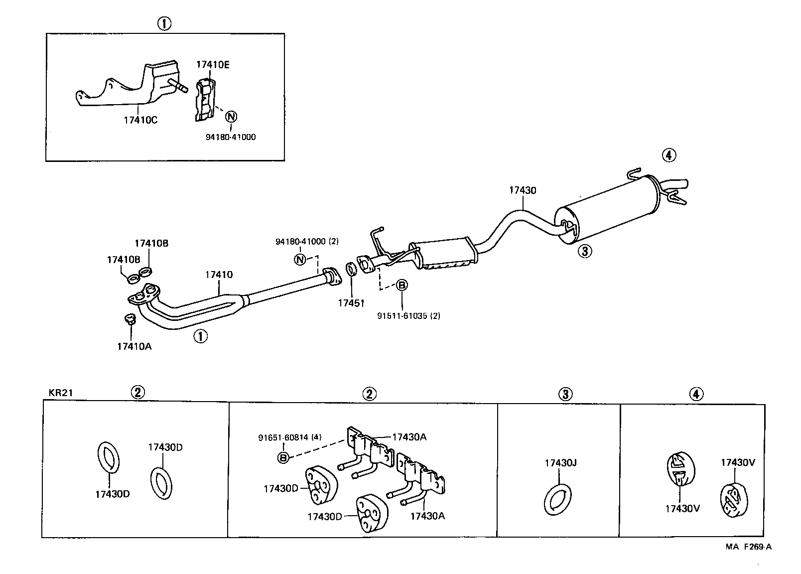 17405-13160 PIPE ASSY, EXHAUST, TAIL product image