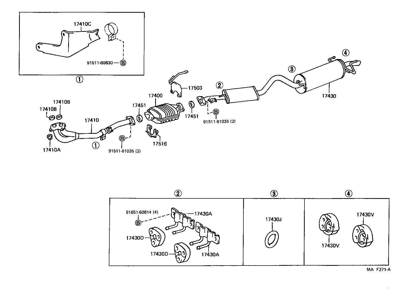 17405-13160 PIPE ASSY, EXHAUST, TAIL product image