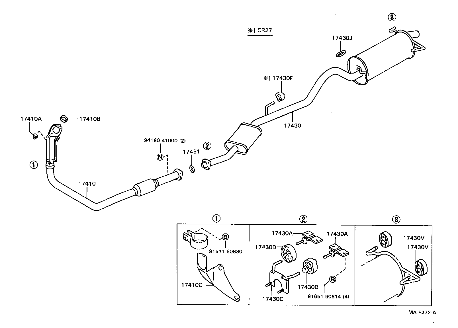 17405-13160 PIPE ASSY, EXHAUST, TAIL product image