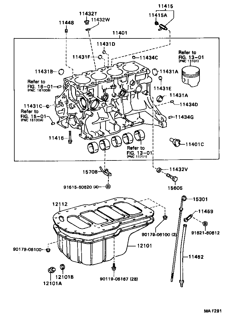 11401-69445 BLOCK SUB-ASSY, CYLINDER product image