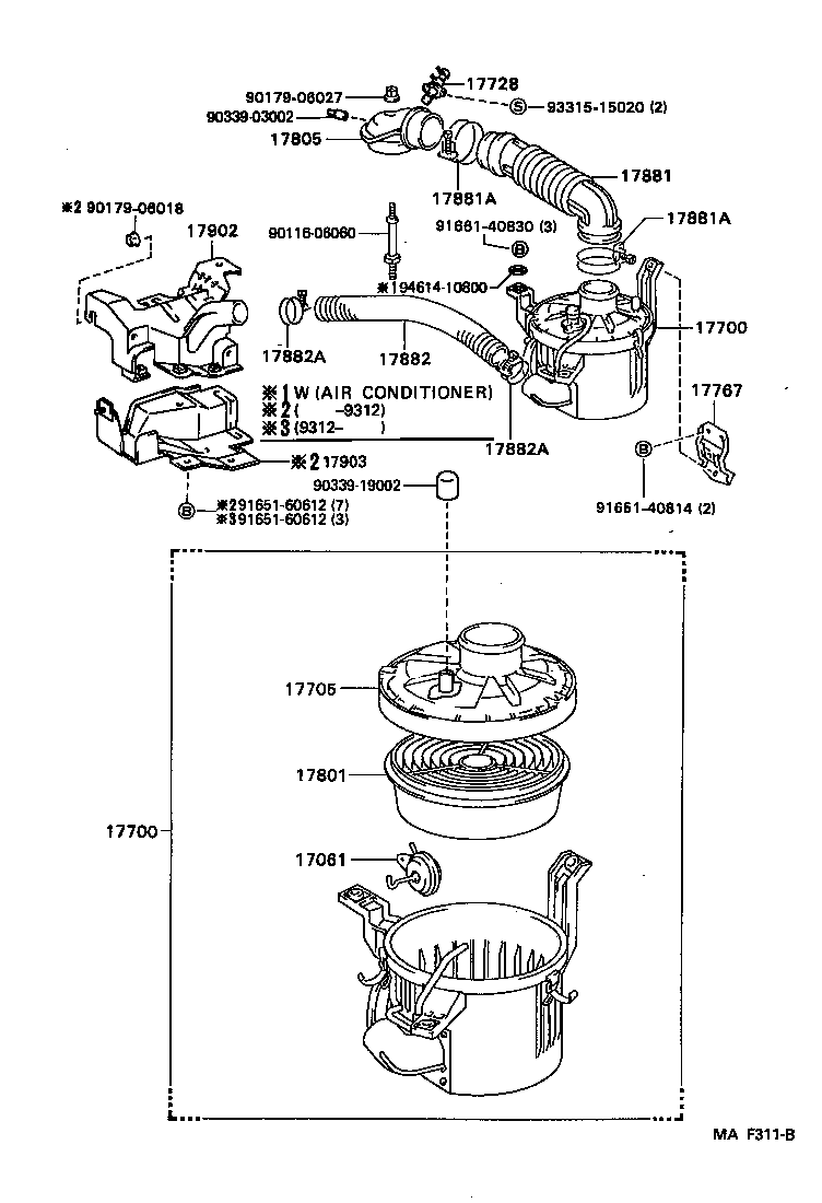 17167-13100 INLET SUB-ASSY, HOT AIR INTAKE, NO.1 product image