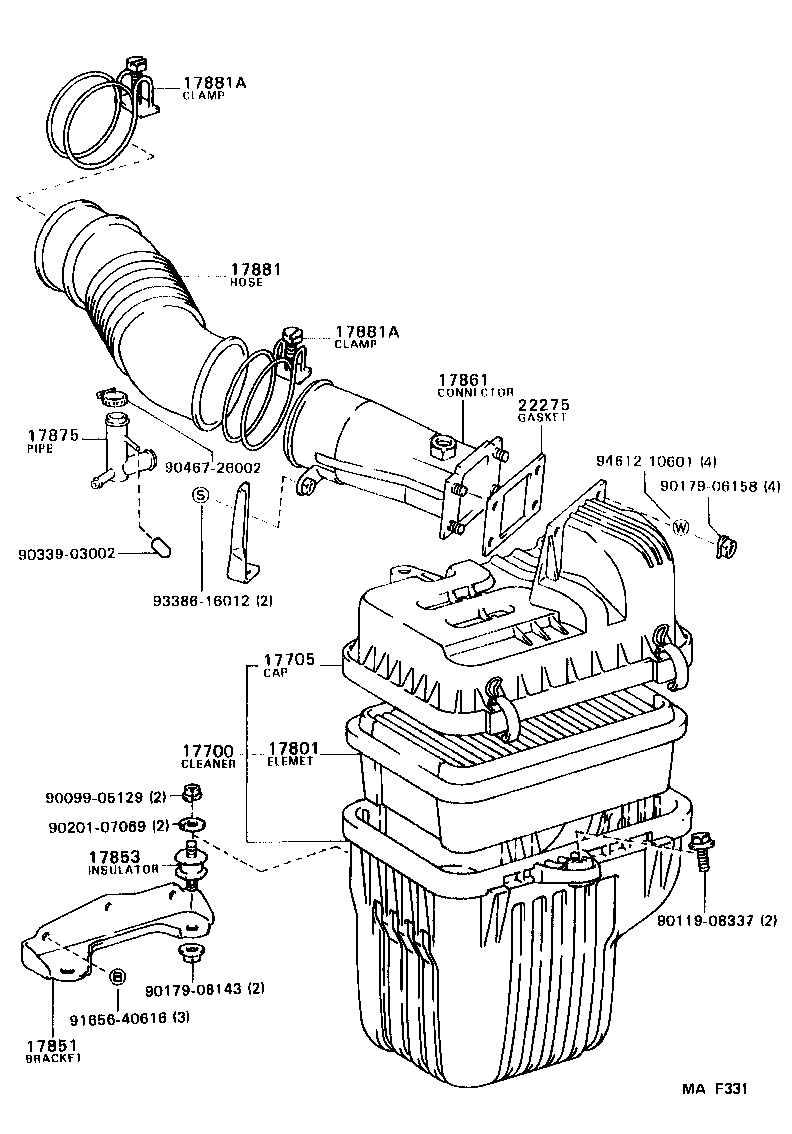 17705-64210 CAP SUB-ASSY, AIR CLEANER product image