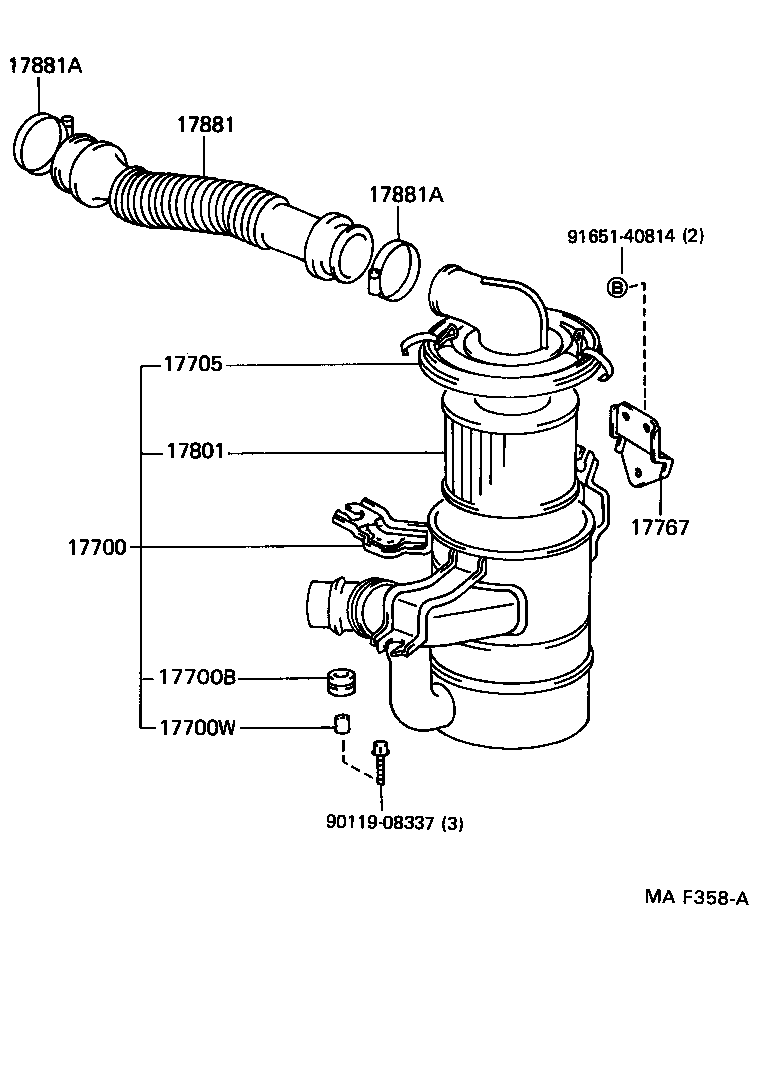 17705-64210 CAP SUB-ASSY, AIR CLEANER product image