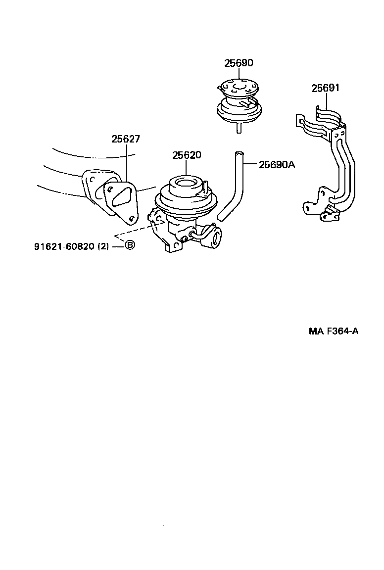 25620-64110 VALVE ASSY, EGR product image