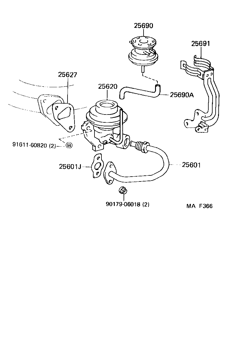 25691-13050 BRACKET, EGR VACUUM MODULATOR product image