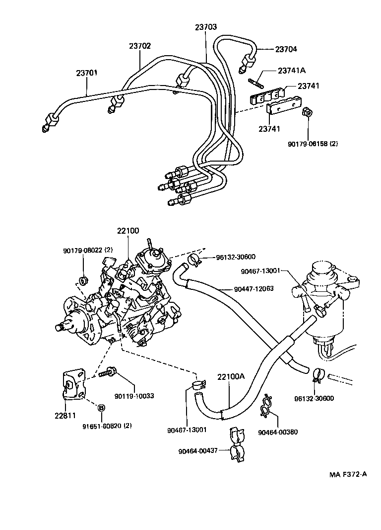 23703-64110 PIPE SUB-ASSY, INJECTION, NO.3 product image