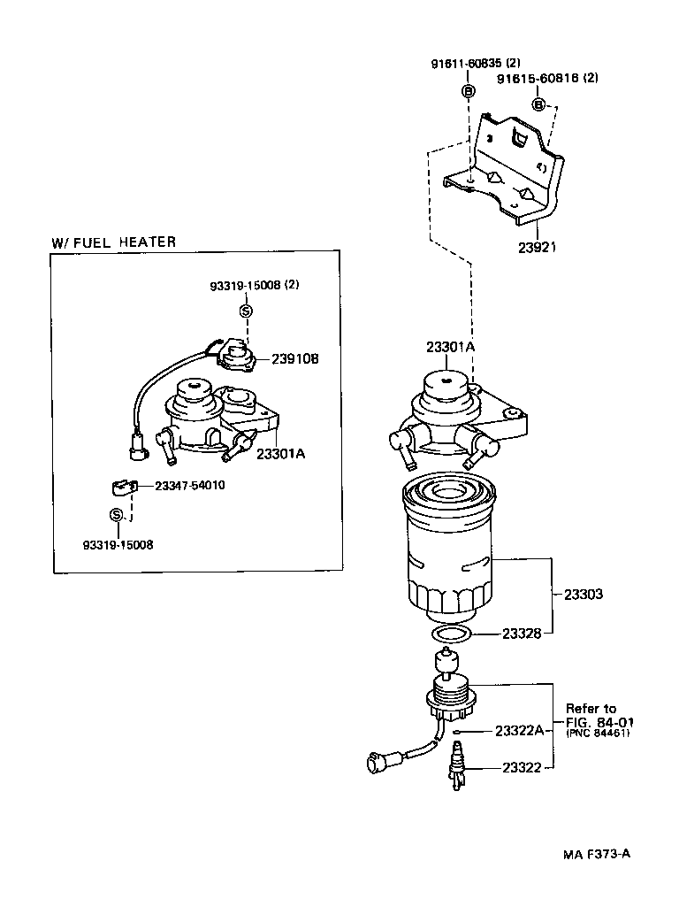 23301-64240 CAP ASSY, FUEL FILTER product image