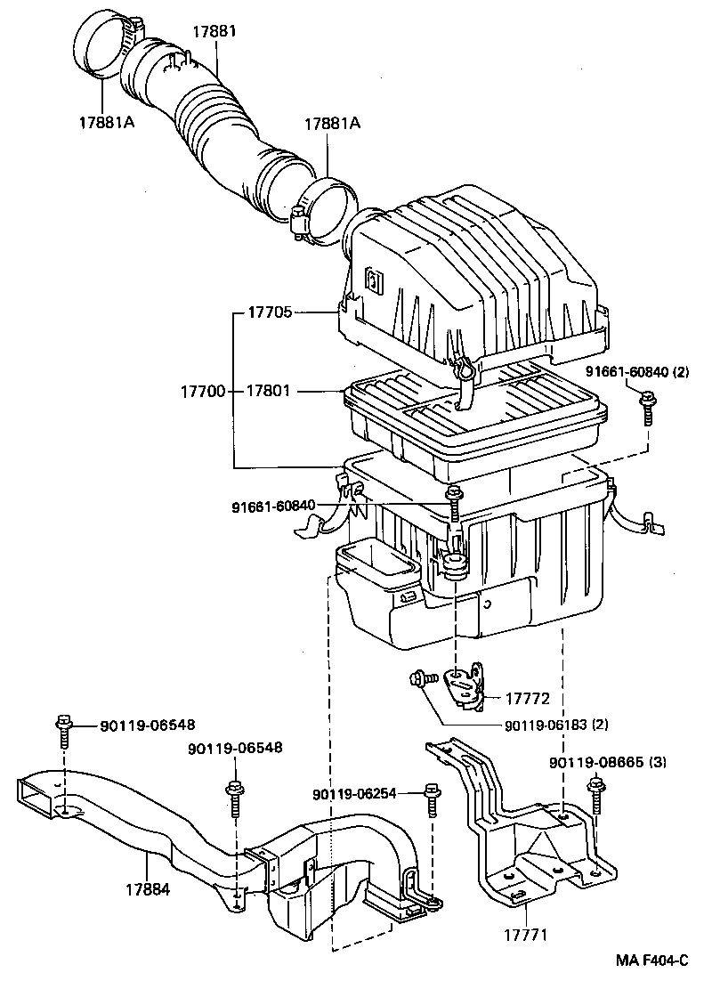 17700-11850 CLEANER ASSY, AIR product image