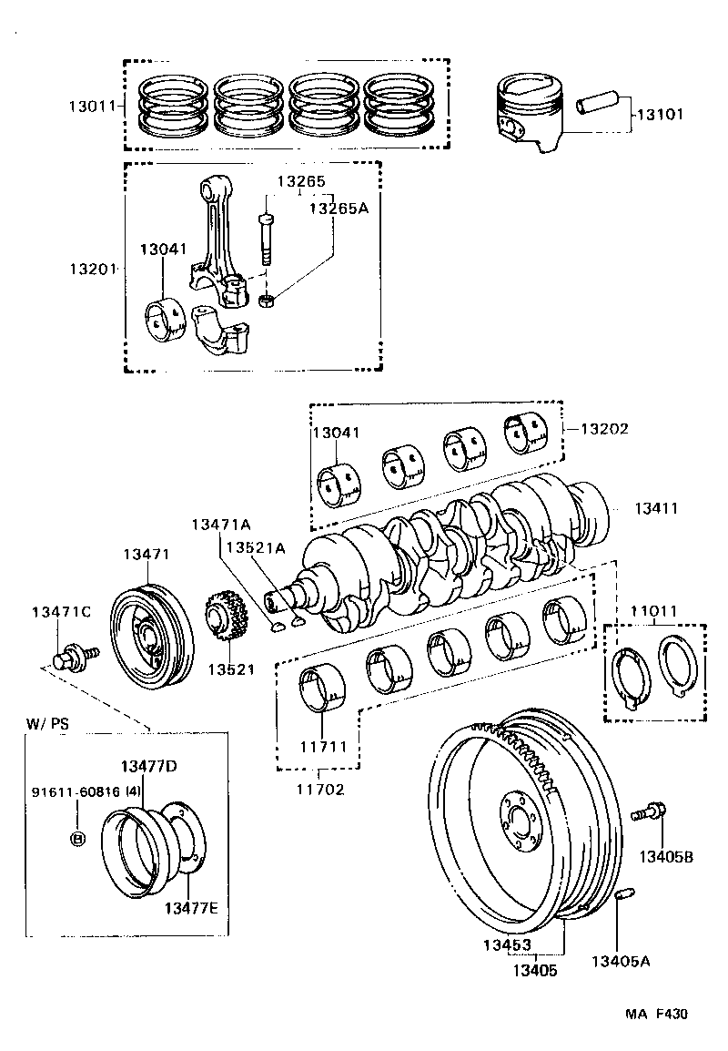 13408-64110 PULLEY, CRANKSHAFT product image