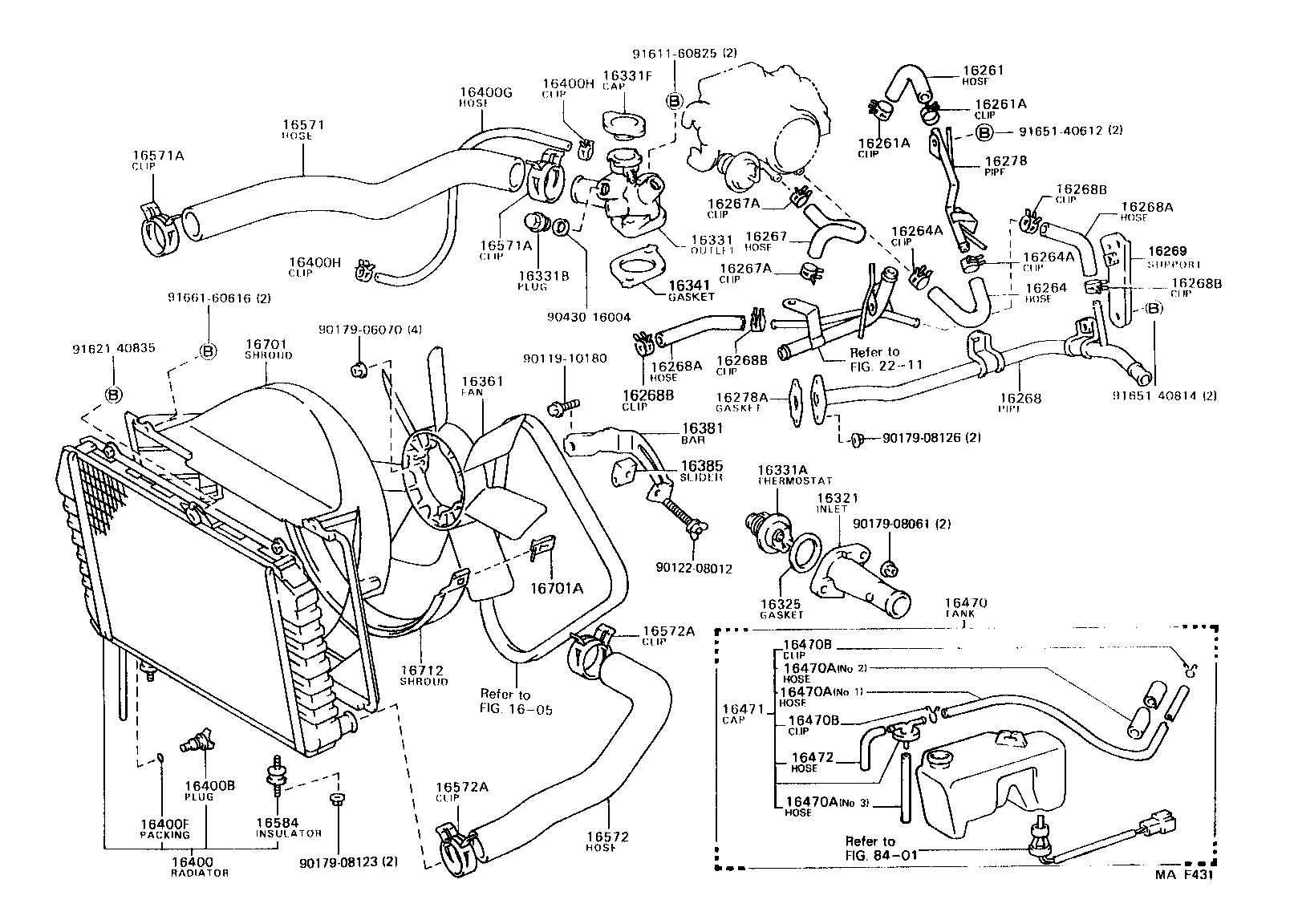 16381-64090 BAR, FAN BELT ADJUSTING product image