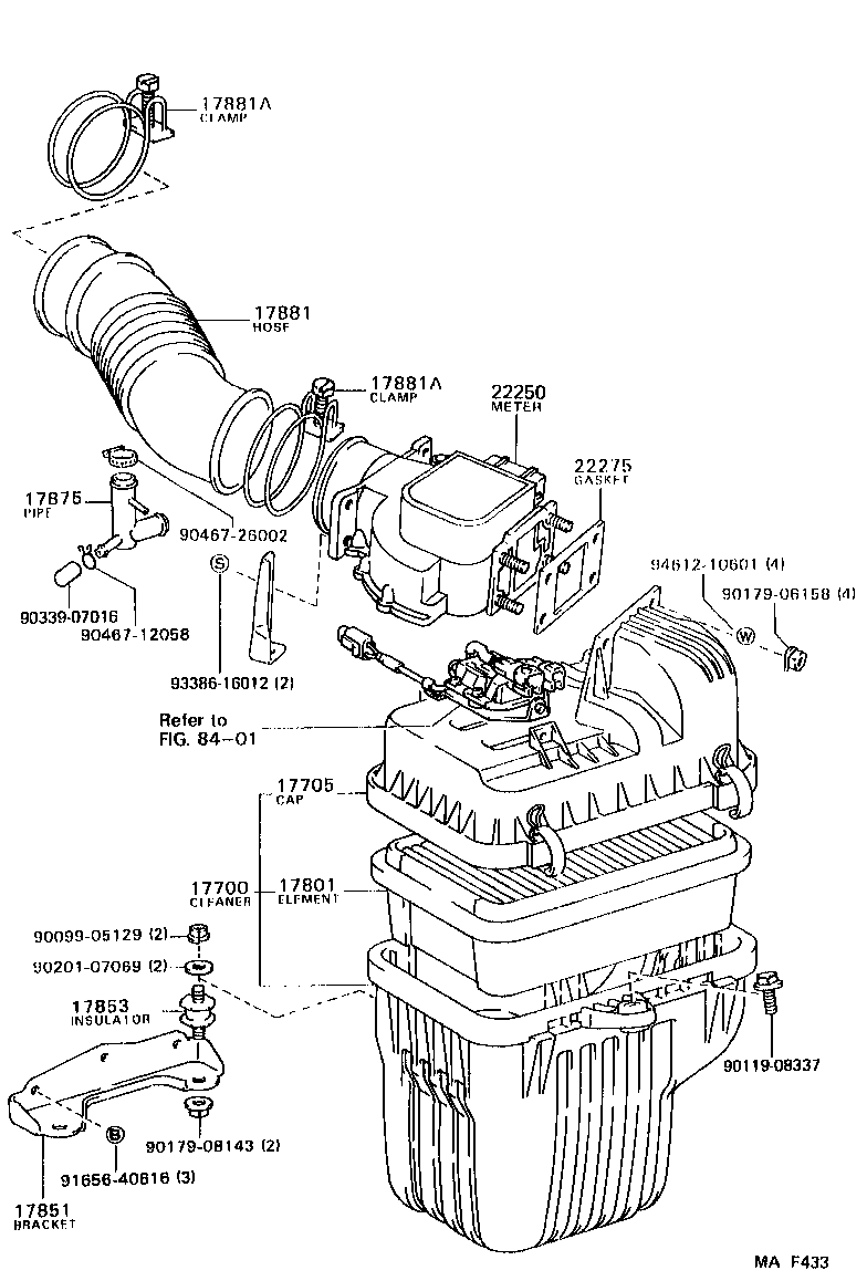 17700-73043 CLEANER ASSY, AIR product image