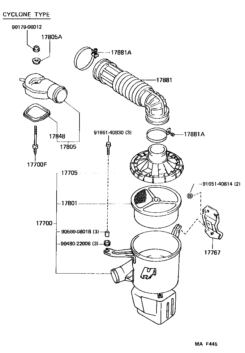 17167-13100 INLET SUB-ASSY, HOT AIR INTAKE, NO.1 product image