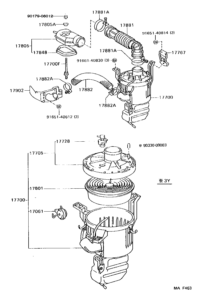 17167-13100 INLET SUB-ASSY, HOT AIR INTAKE, NO.1 product image