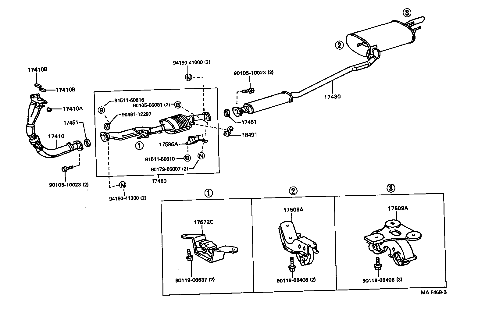 17460-16010 CONVERTER ASSY, CATALYTIC W/PIPE product image