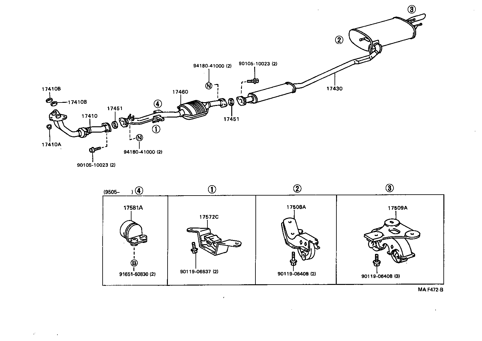17430-64750 PIPE ASSY, EXHAUST, TAIL product image