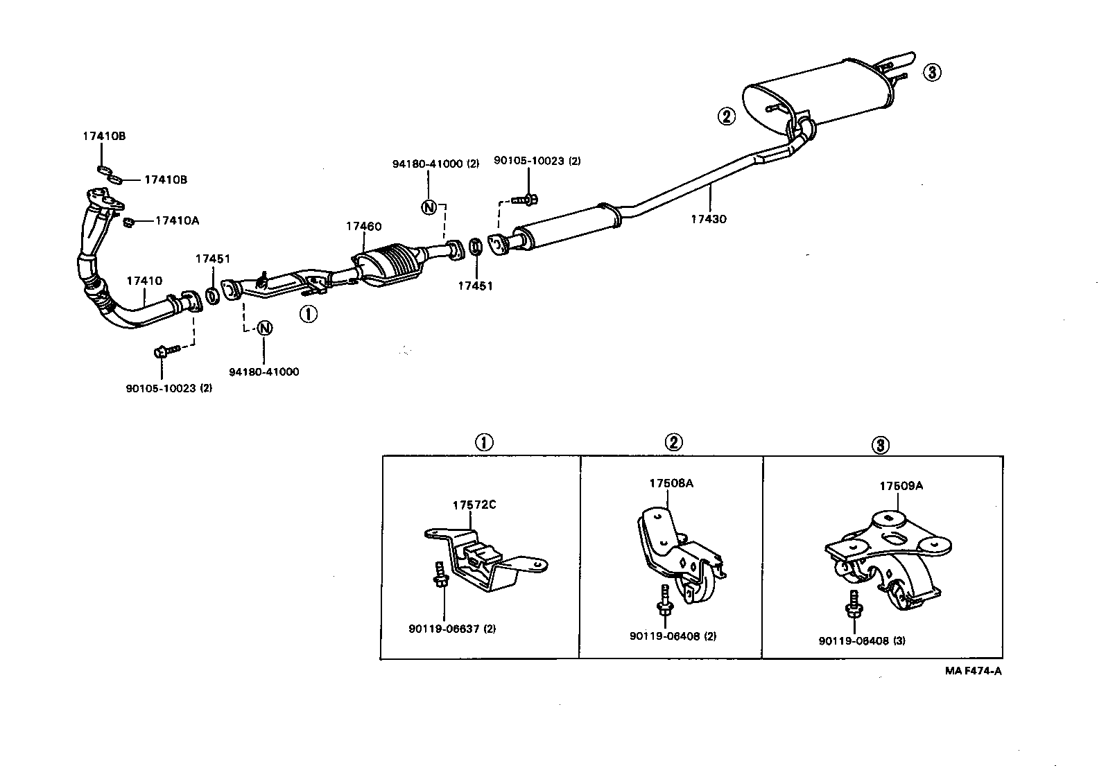 17430-64750 PIPE ASSY, EXHAUST, TAIL product image