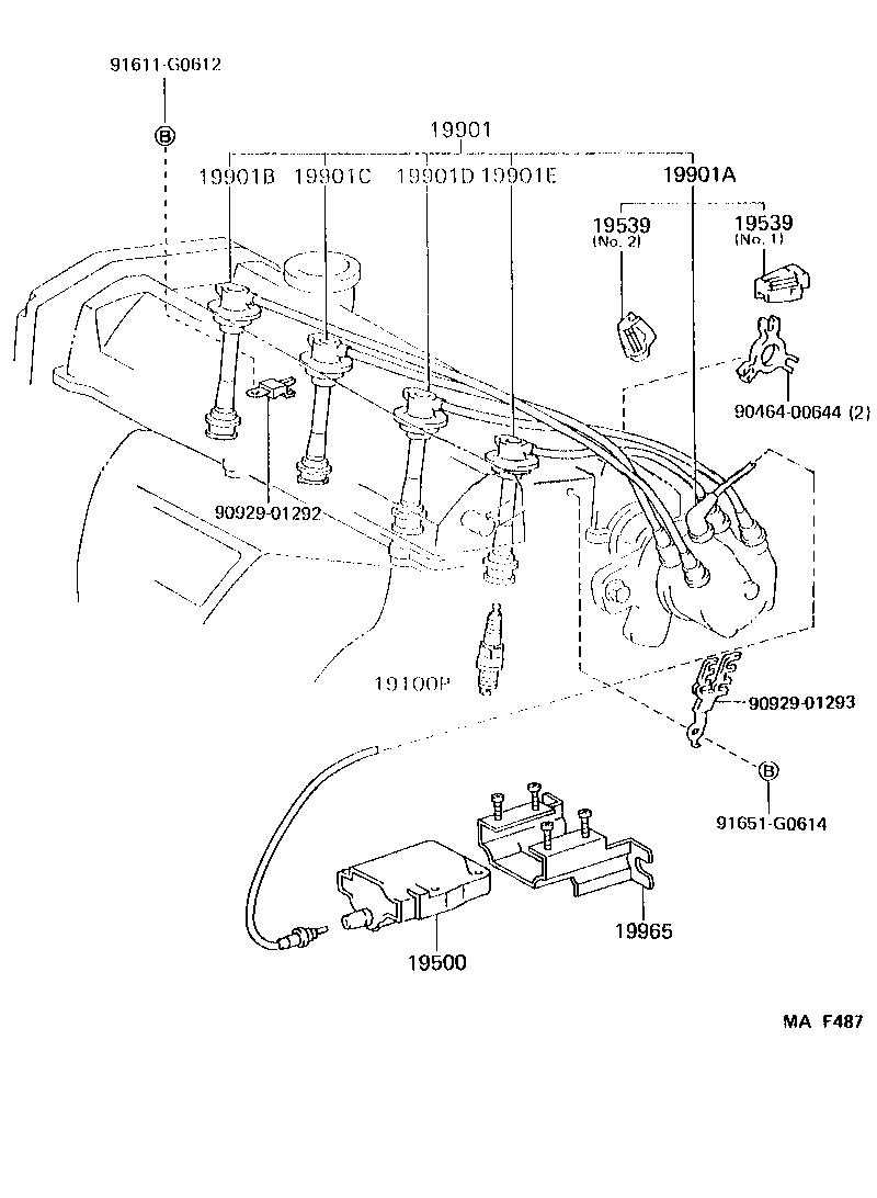 90919-15331 CORD, SPARK PLUG RESISTIVE, NO.3 product image