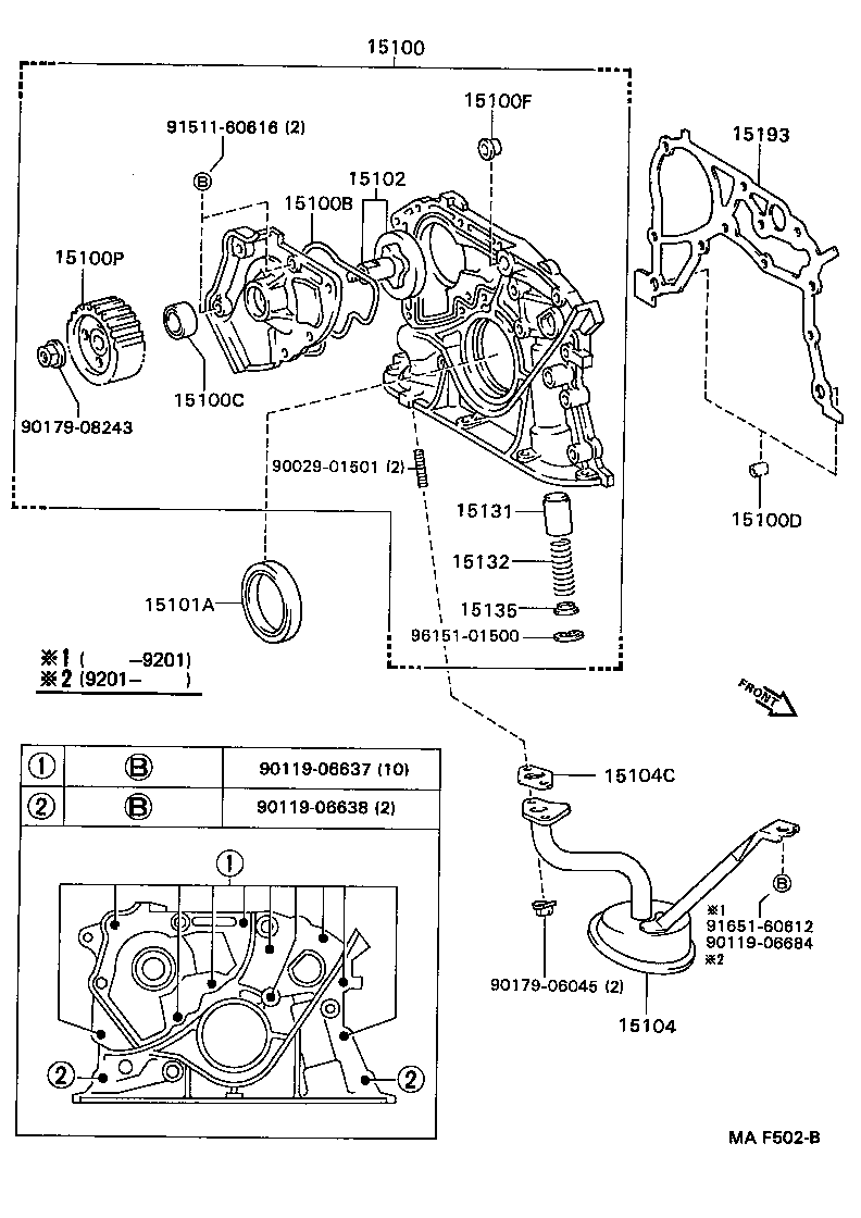 Toyota 15197-74030 GASKET, OIL PUMP